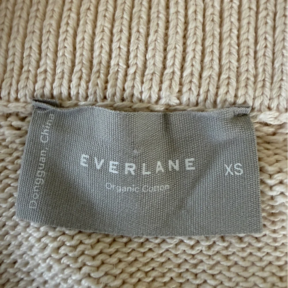 Everlane The Cotton Chore Sweater Jacket White Base - Size XS